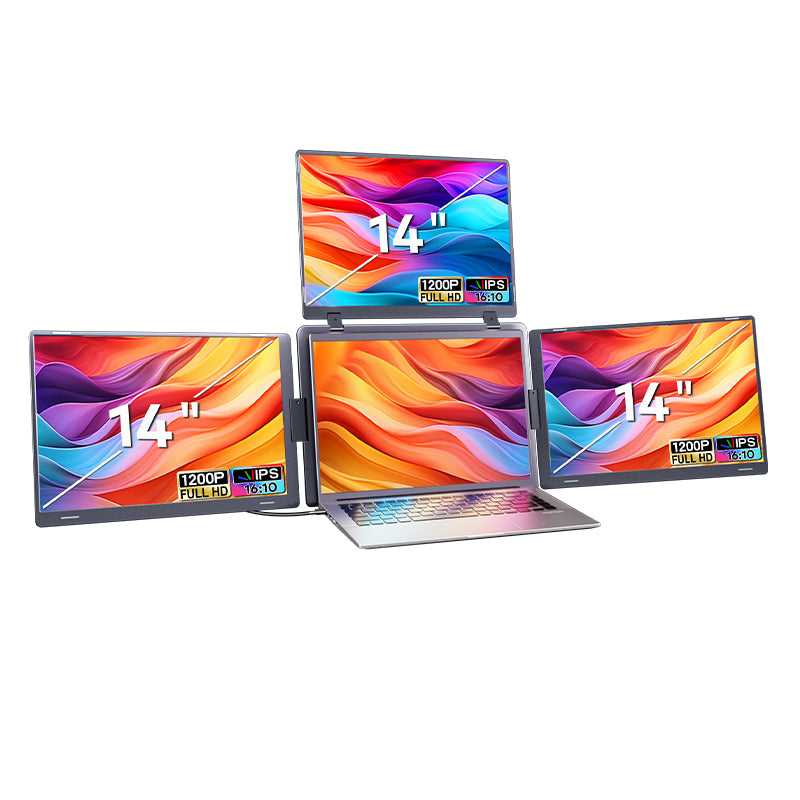 FlexScreen Trio - Triple Screen Portable Laptop Monitor (3 x 14" 1200P FHD IPS)
