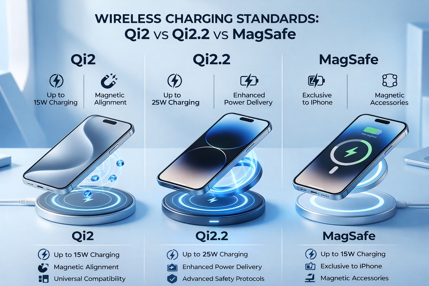 Qi2 vs Qi2.2 vs MagSafe: What’s the Difference in Modern Wireless Charging?