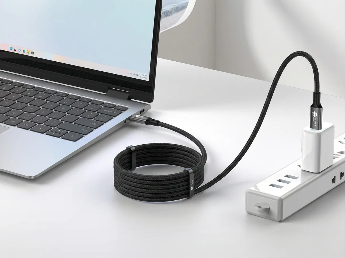 A charging cable charging fast and data cables