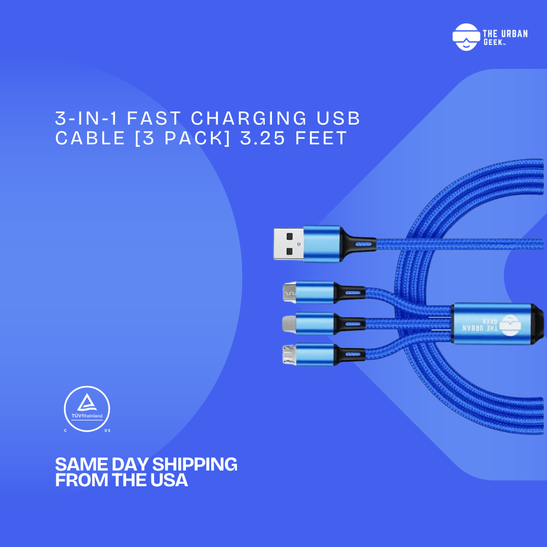 Link Trio 3-in-1 Charging Cable [3 Pack] - TheUrbanGeek