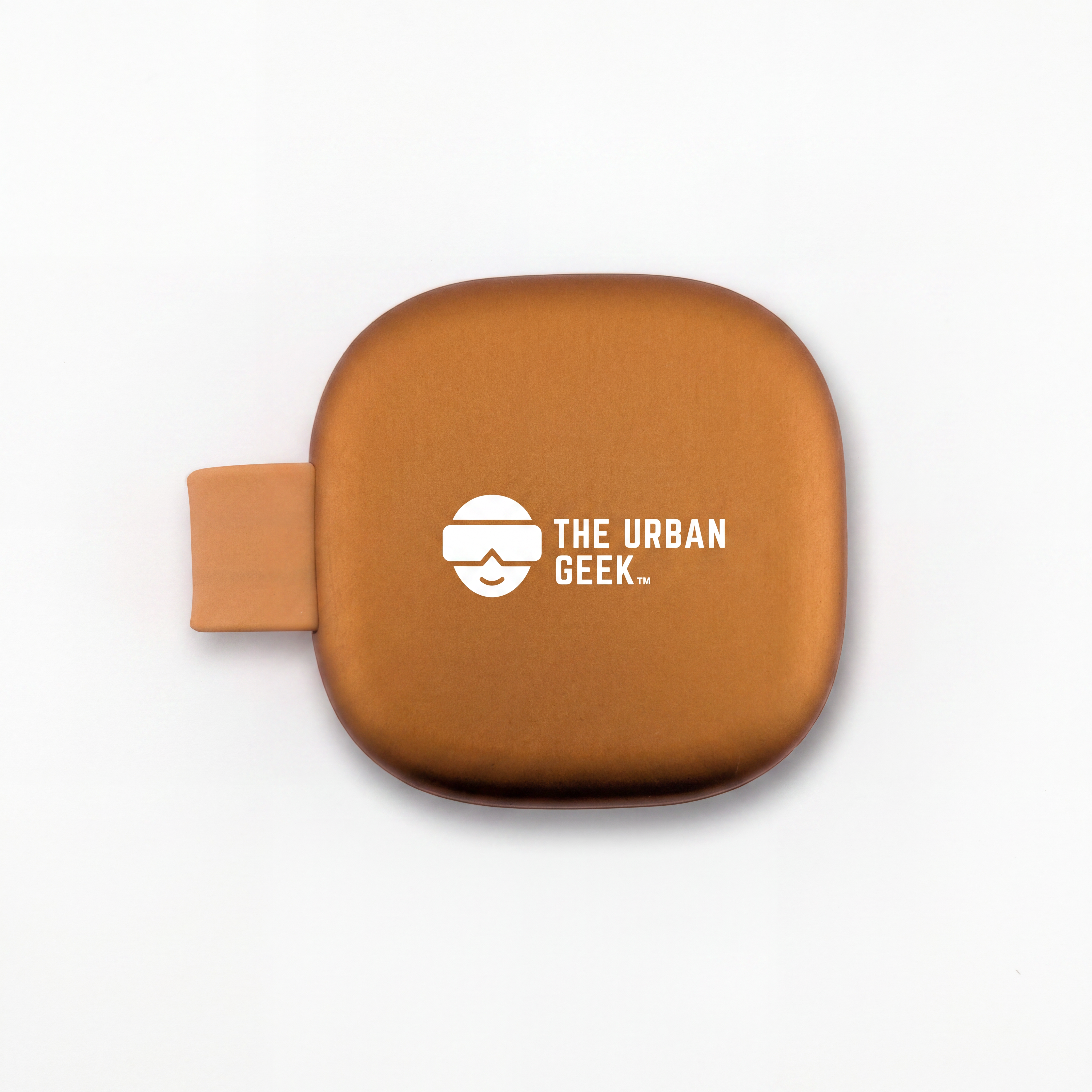 FlexMini Duo 25W Qi2.2 wireless charger in Orange, folded, top view