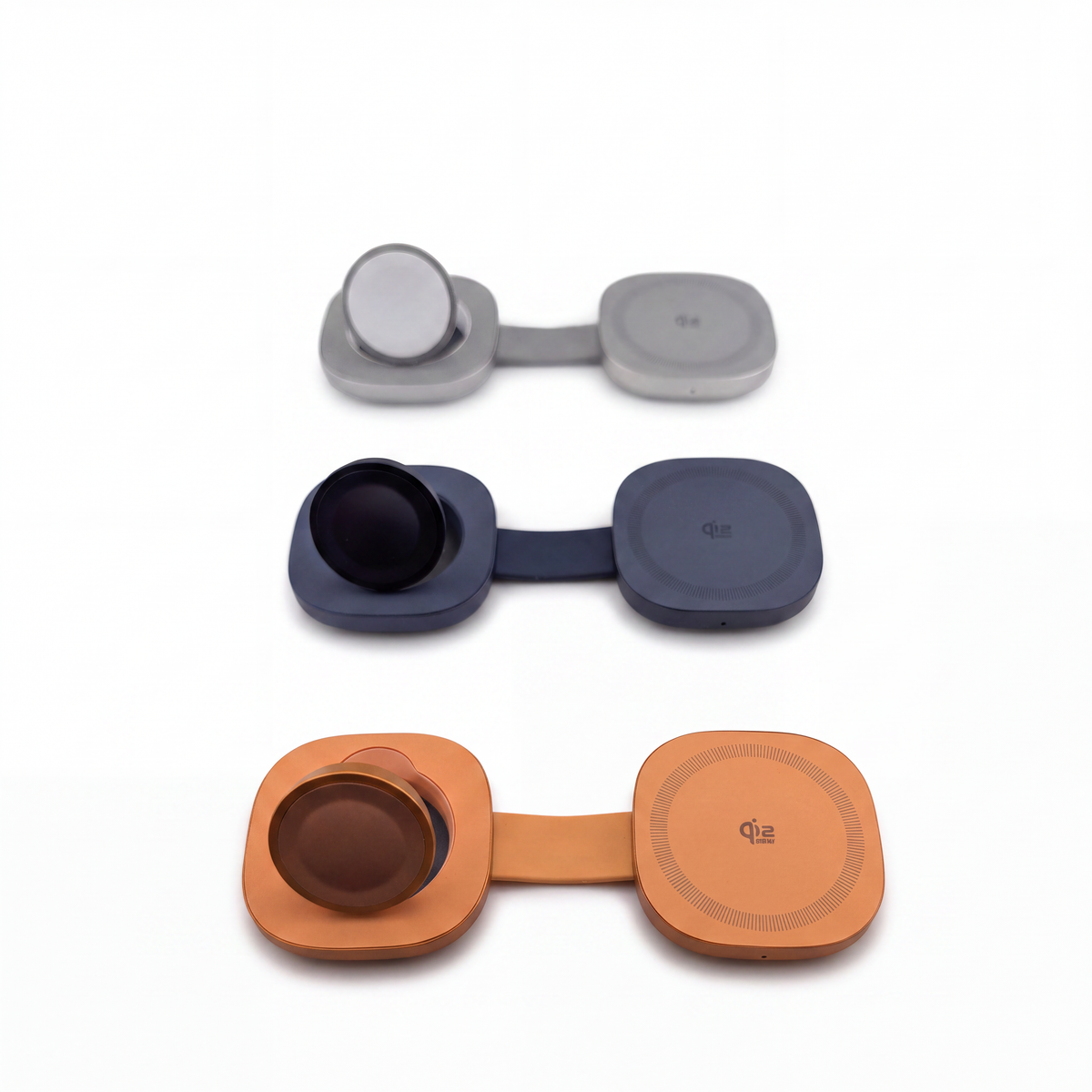 FlexMini Duo wireless charger open, all colors