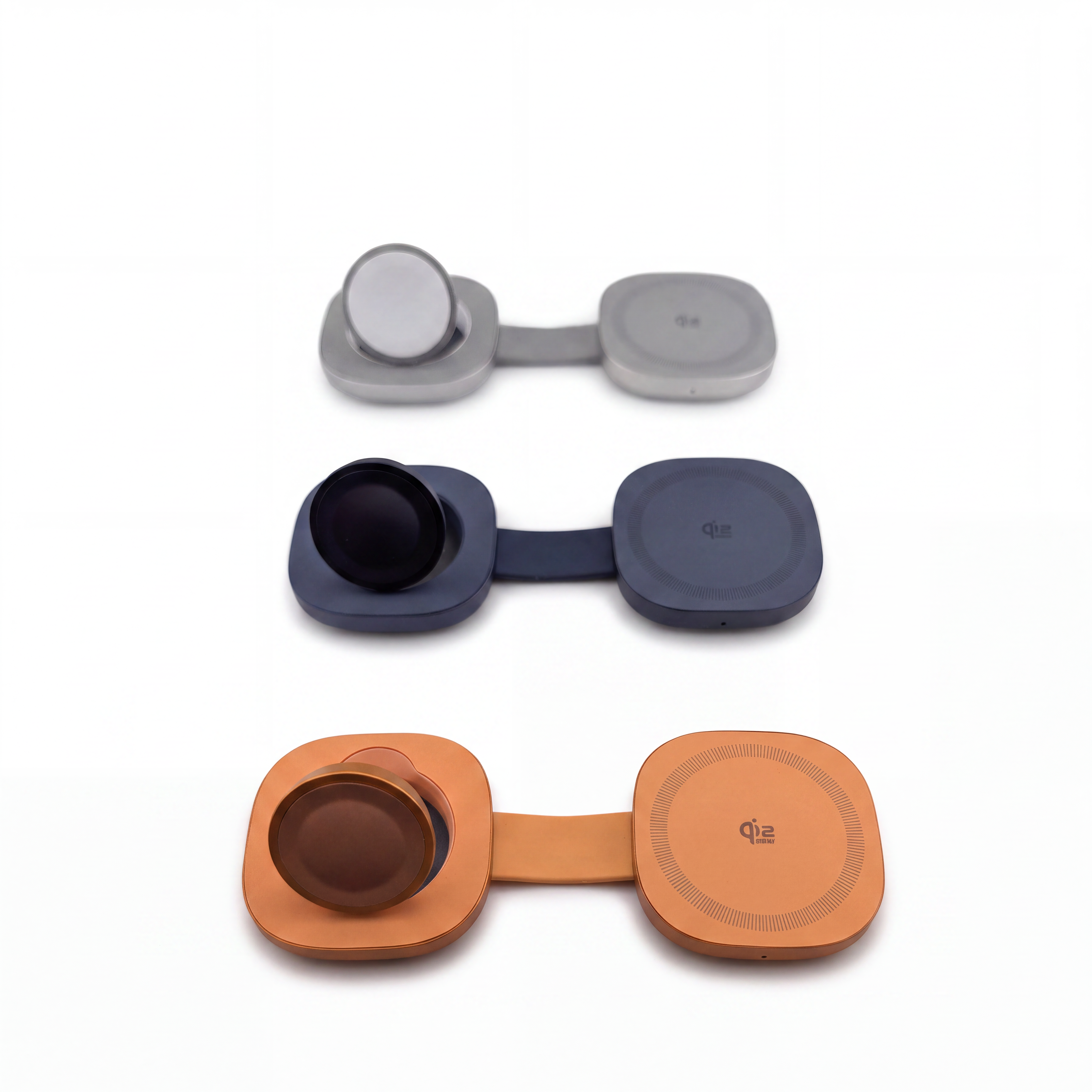 FlexMini Duo wireless charger open, all colors