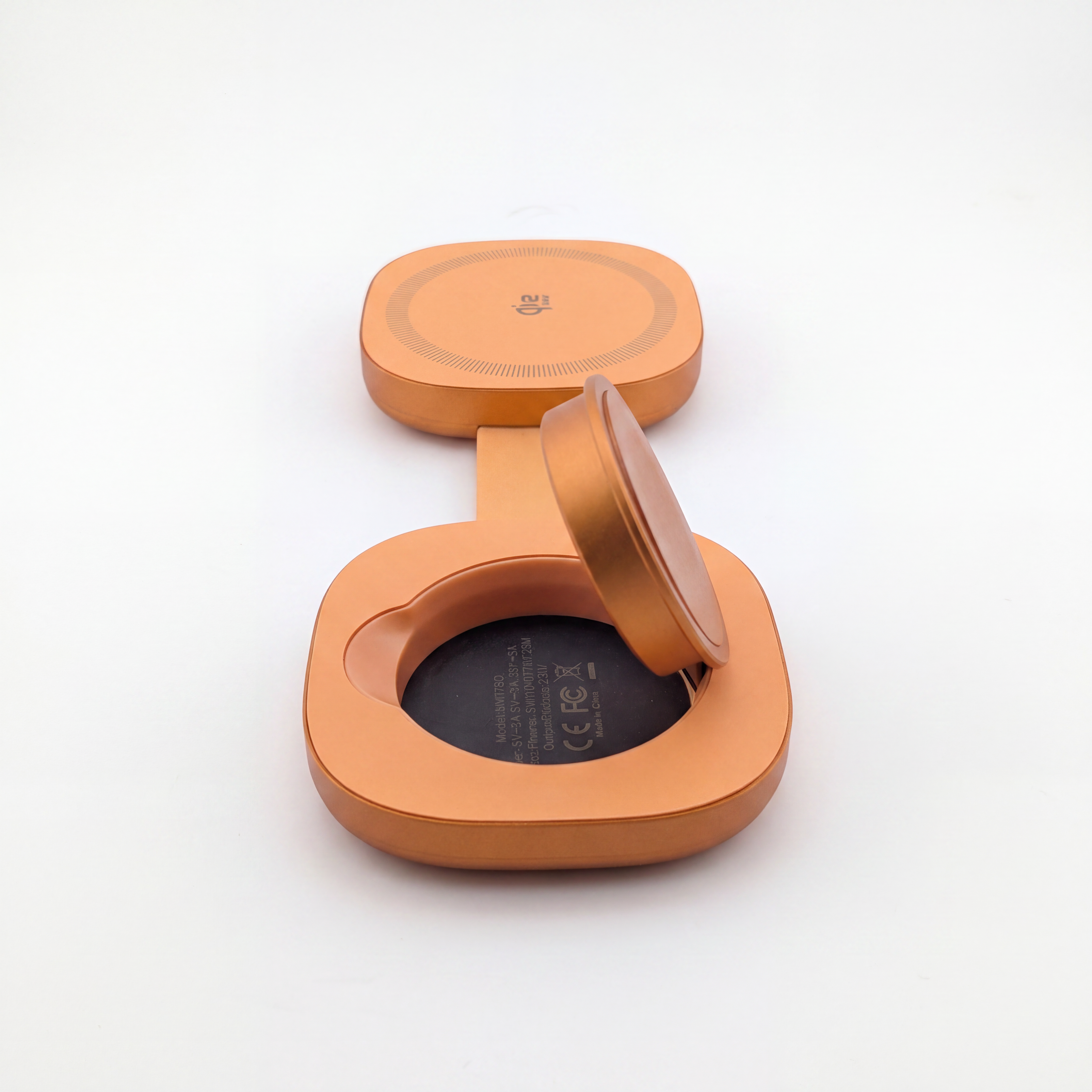 FlexMini Duo in Orange, open, side view