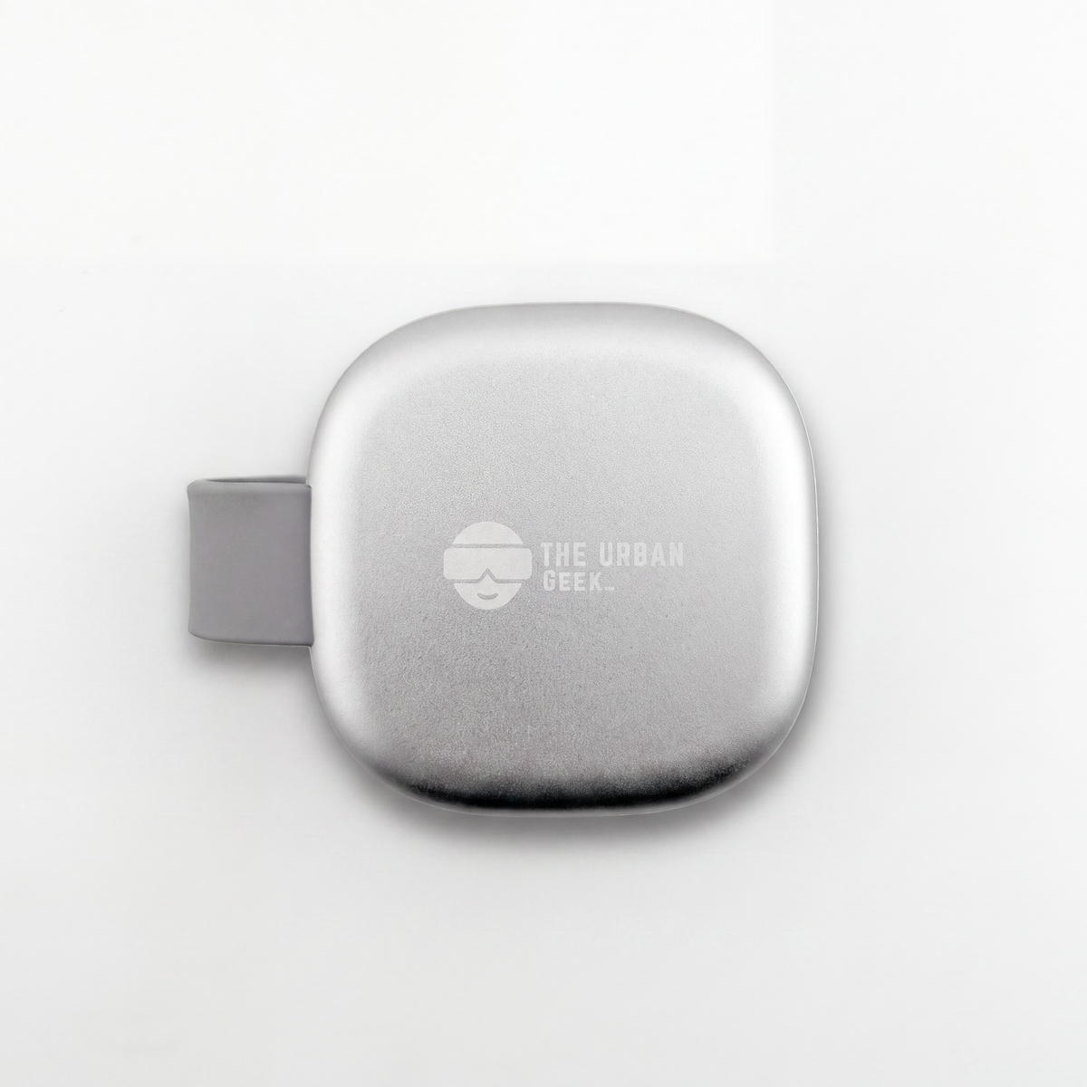 FlexMini Duo 25W Qi2.2 wireless charger in Glacier Gray, folded, top view