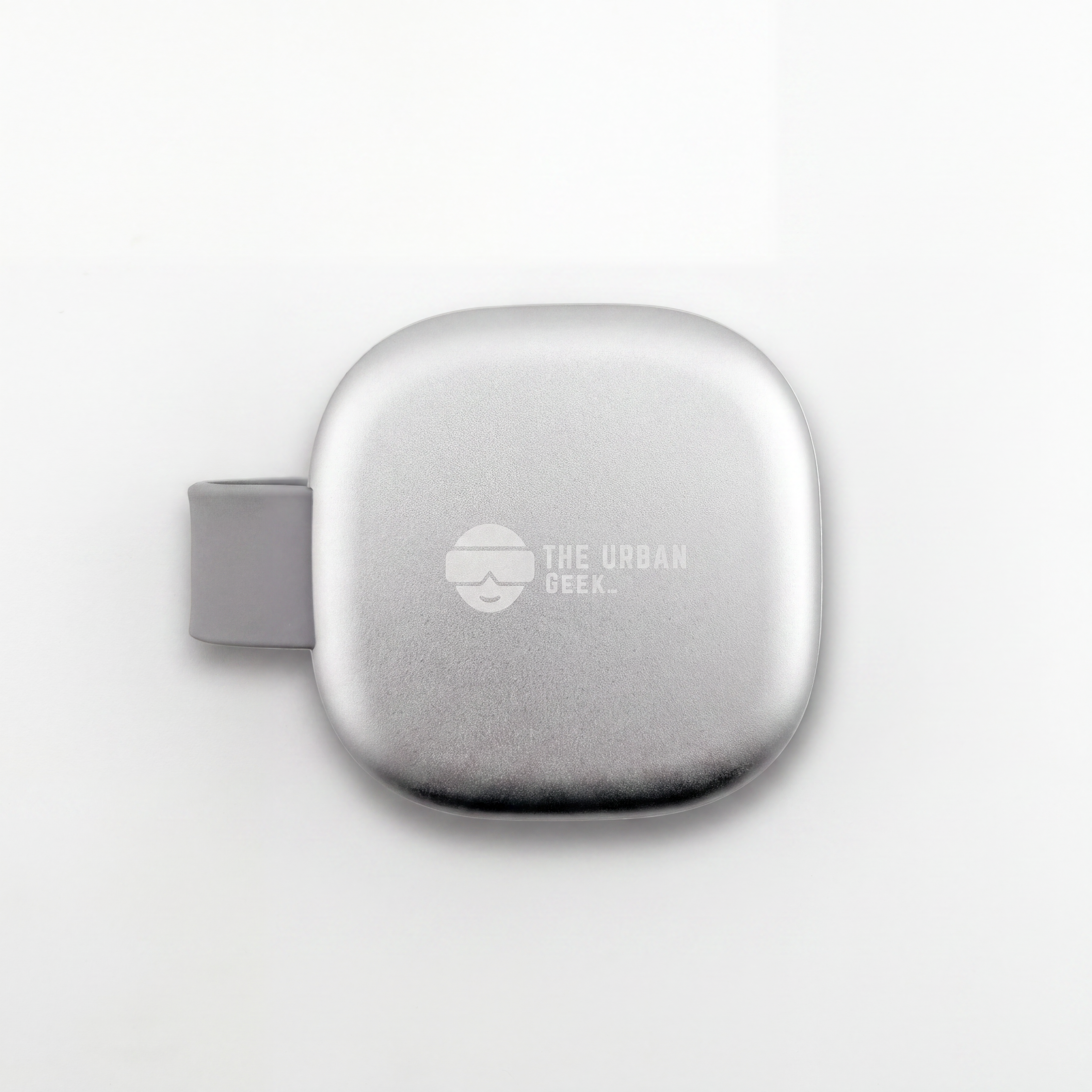 FlexMini Duo 25W Qi2.2 wireless charger in Glacier Gray, folded, top view