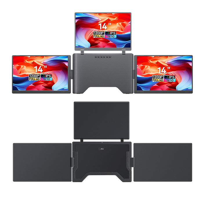 FlexScreen 3 - Triple Screen Portable Laptop Monitor (3 x 14" 1200P FHD IPS)