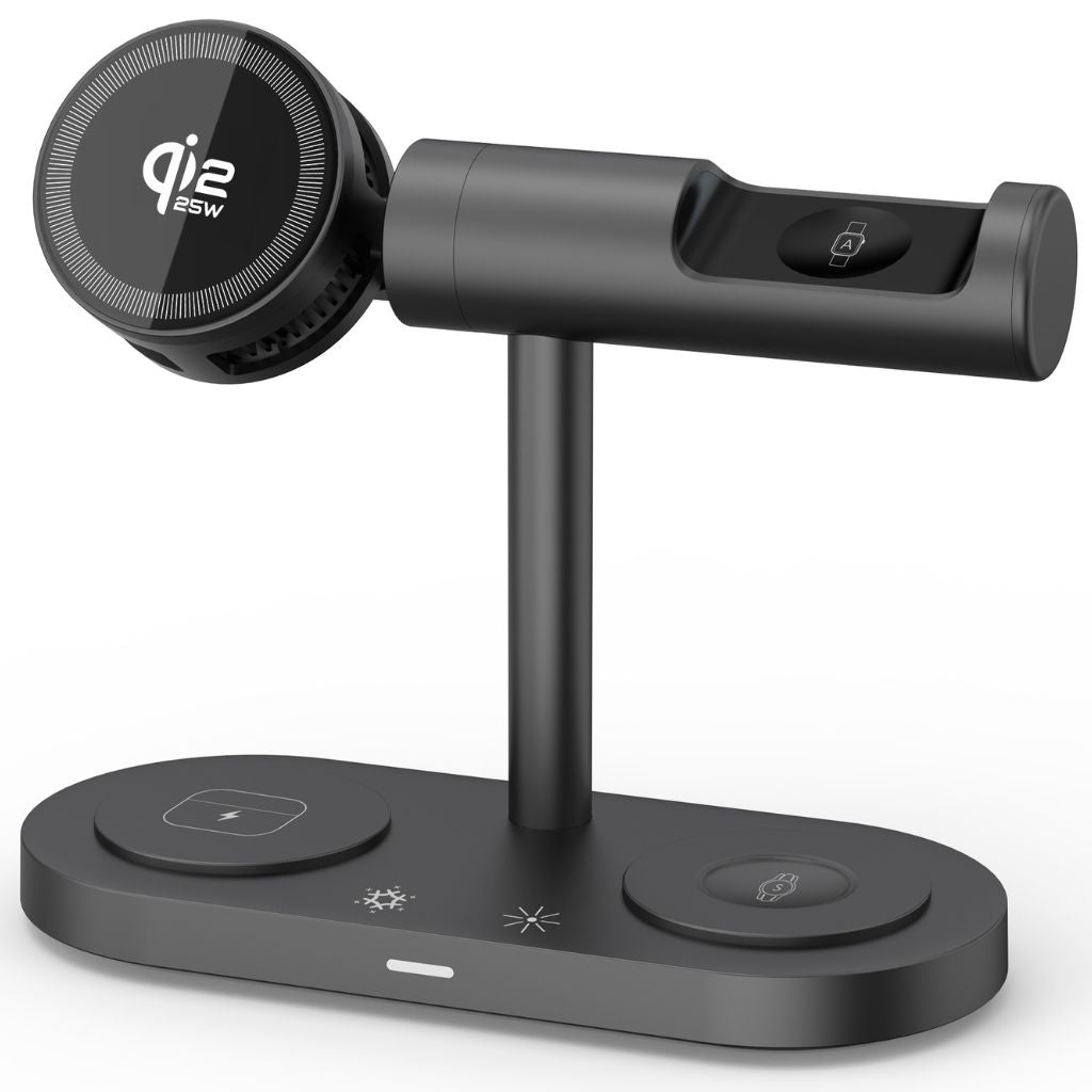 FlexAura - Qi2.2 | 25 Watts Nightstand Charger for Apple and Android