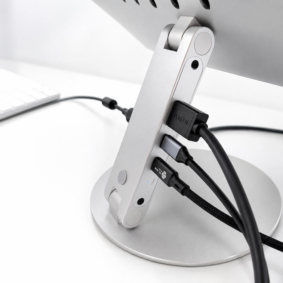 FlexStand laptop stand ergonomic height elevation on desk