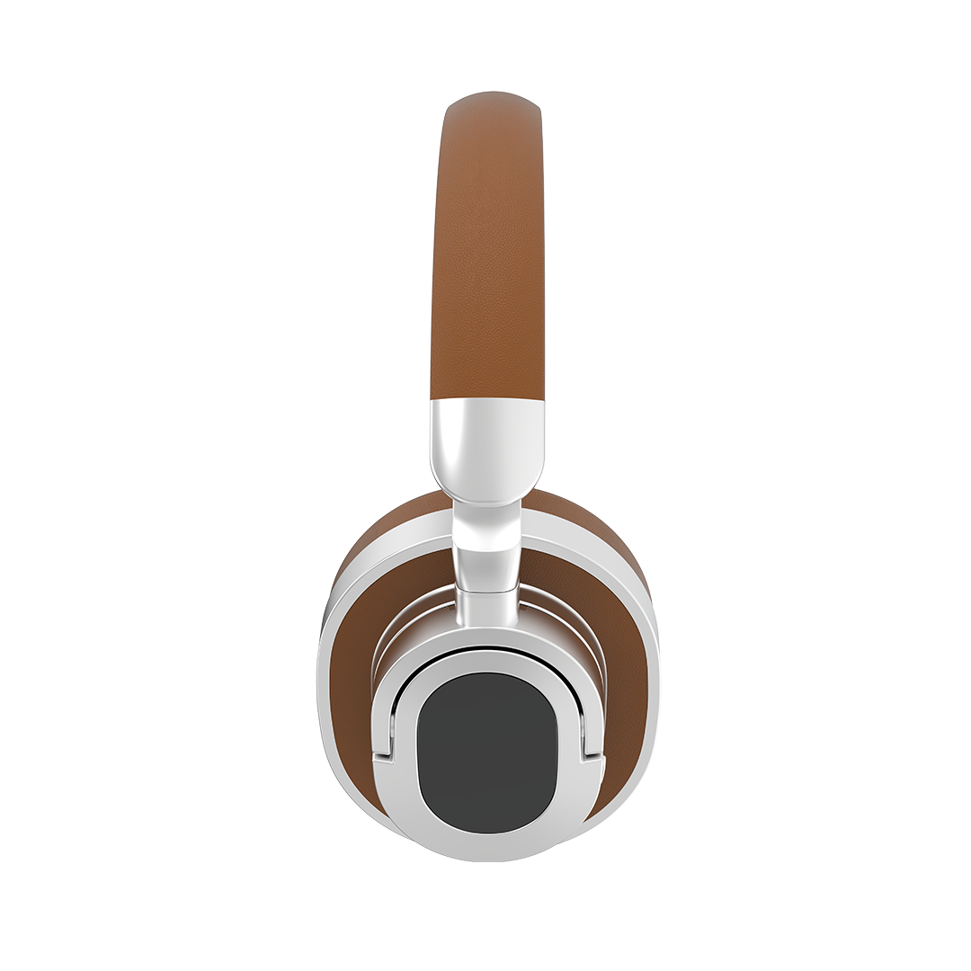 Groove Studio Brown headphones, side profile view