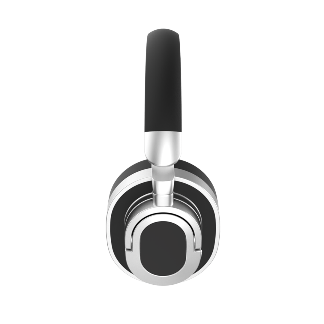 Groove Studio Black headphones, side profile view of the earcup and hinge