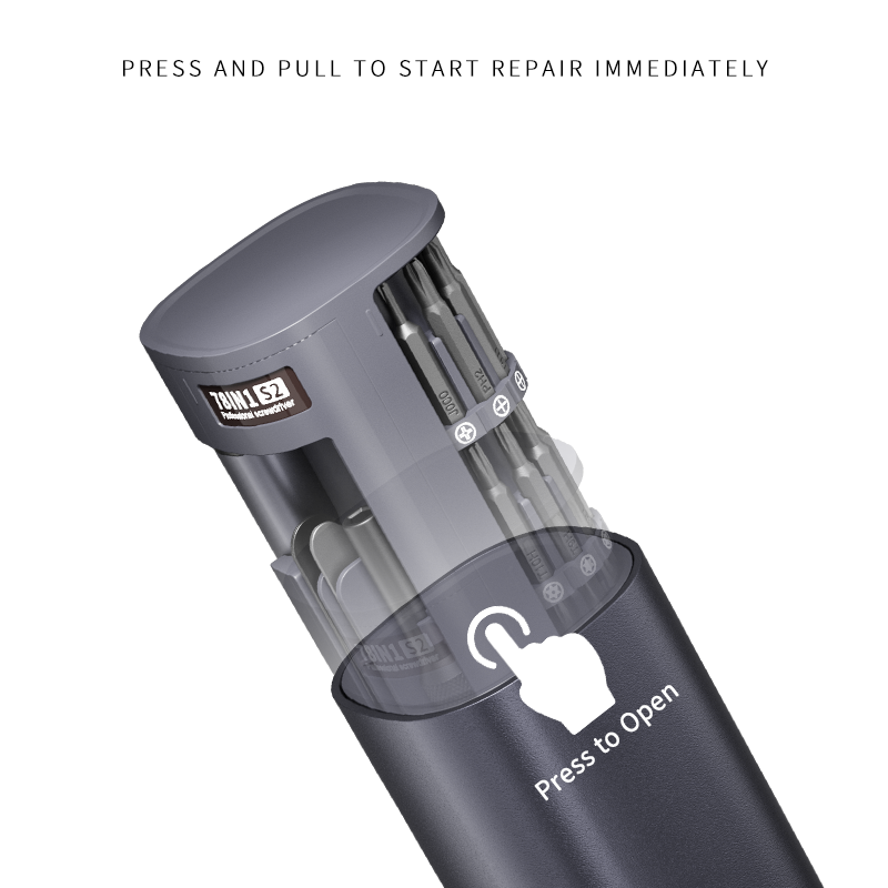 Electric Screwdriver Set, Built in LED Light, Magnetic Bits, 78 bits, USB-C Rechargeable, Adjustable Torque & Speed Control
