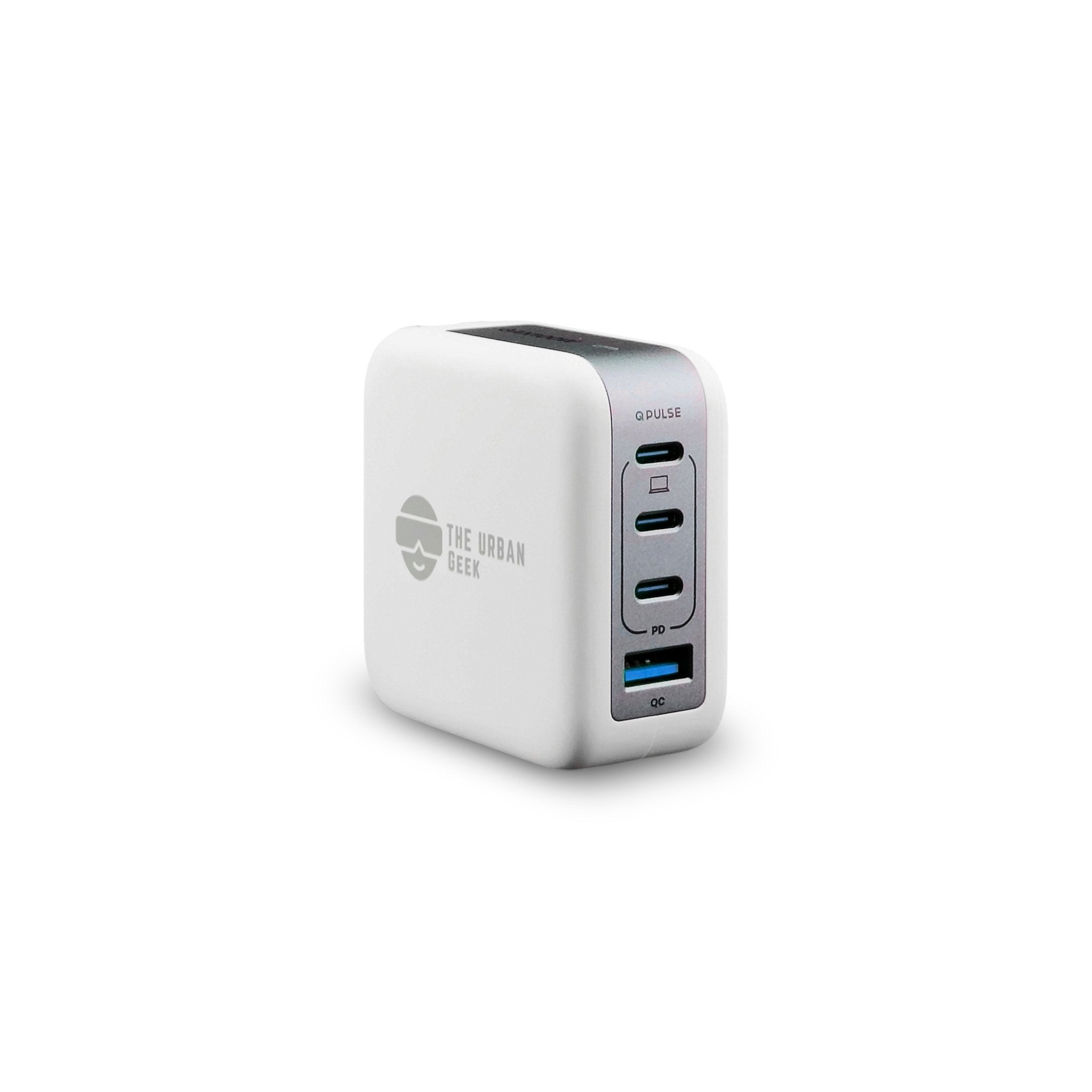The Urban Geek white PowerPort 100 100W 4-Port USB fast adapter - 3 USB-C ports and 1 USB-A Port