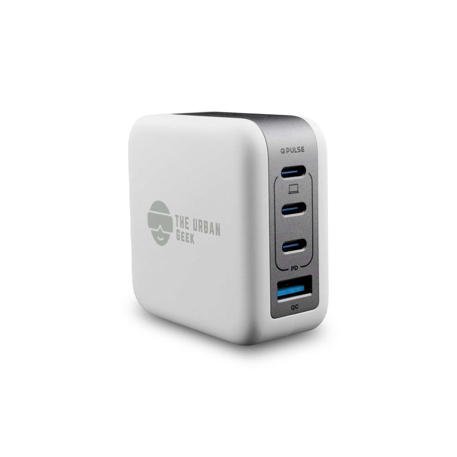 The Urban Geek white PowerPort 100 100W 4-Port USB fast adapter