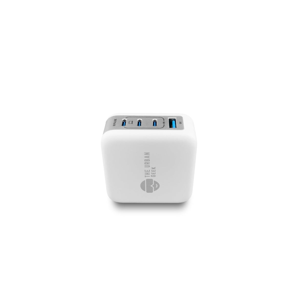 The Urban Geek white PowerPort 100 100W 4-Port USB fast adapter