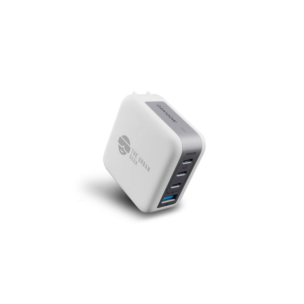 The Urban Geek white PowerPort 100 100W 4-Port USB fast adapter- 3 USB-C ports and 1 USB-A Port