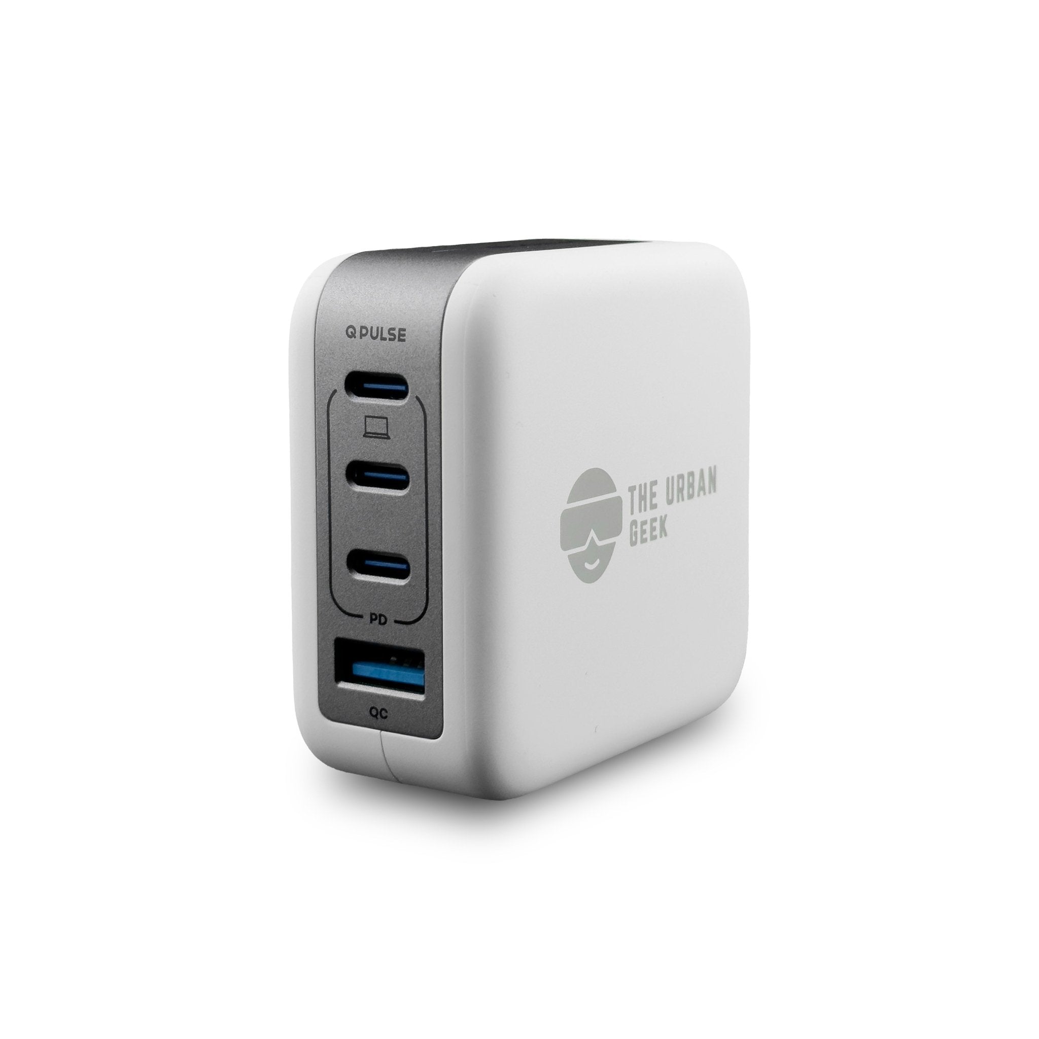 The Urban Geek white PowerPort 100 100W 4-Port USB fast adapter- 3 USB-C ports and 1 USB-A Port