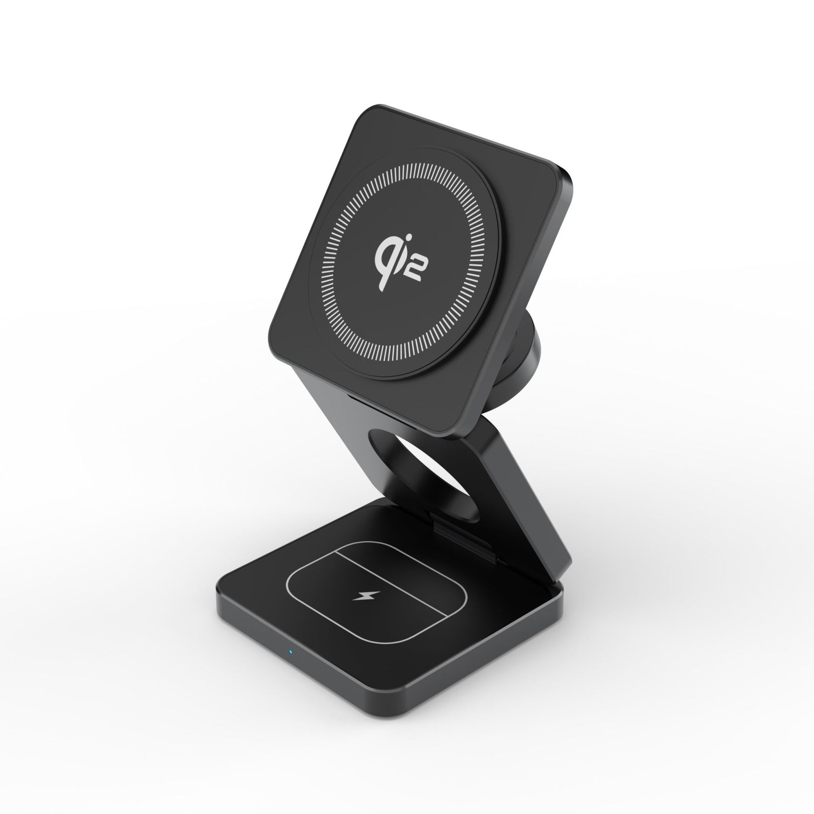FlexCube Lightweight Qi2 3-in-1 travel wireless charger - Black - The Urban Geek