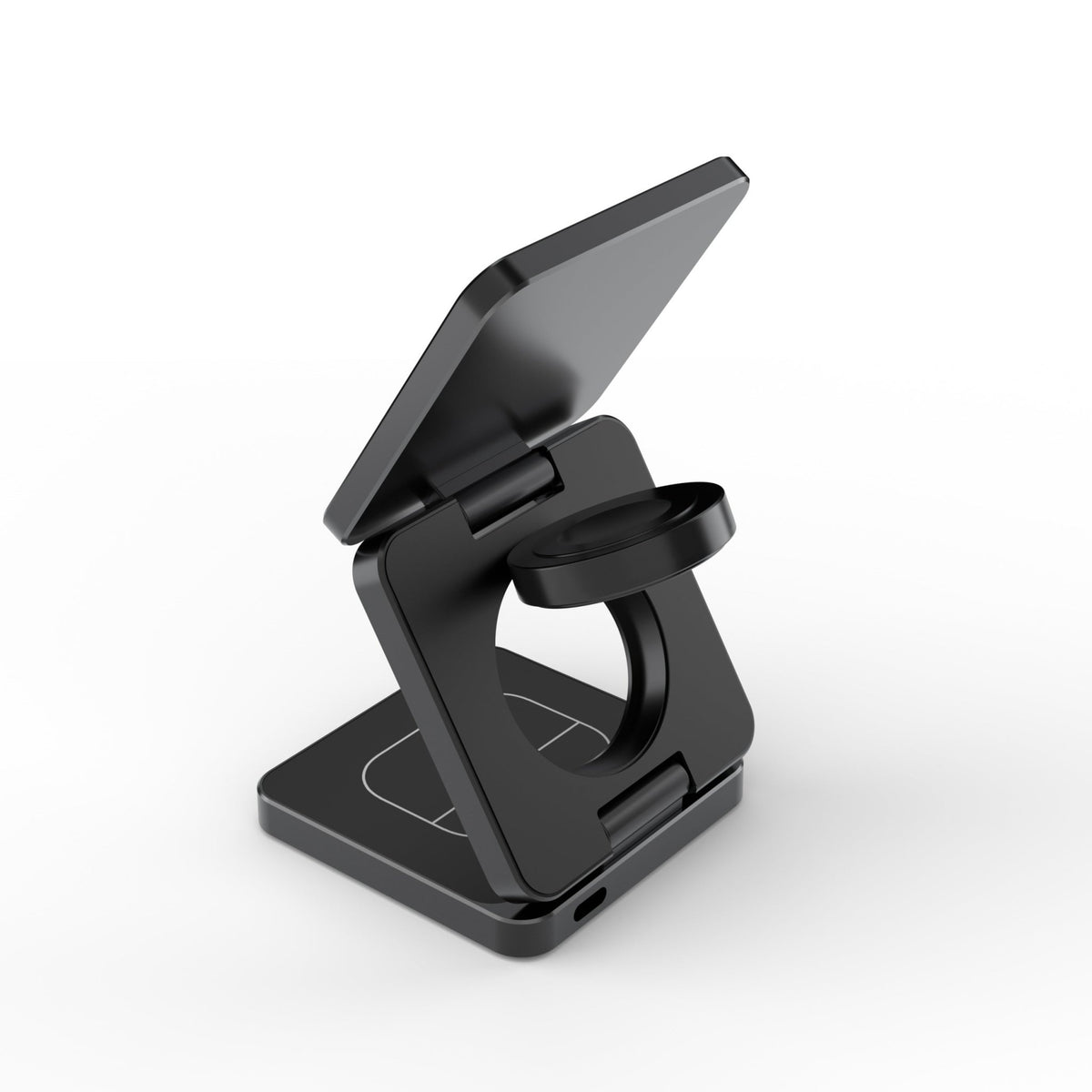 FlexCube Lightweight Qi2 3-in-1 travel wireless charger - Black - The Urban Geek