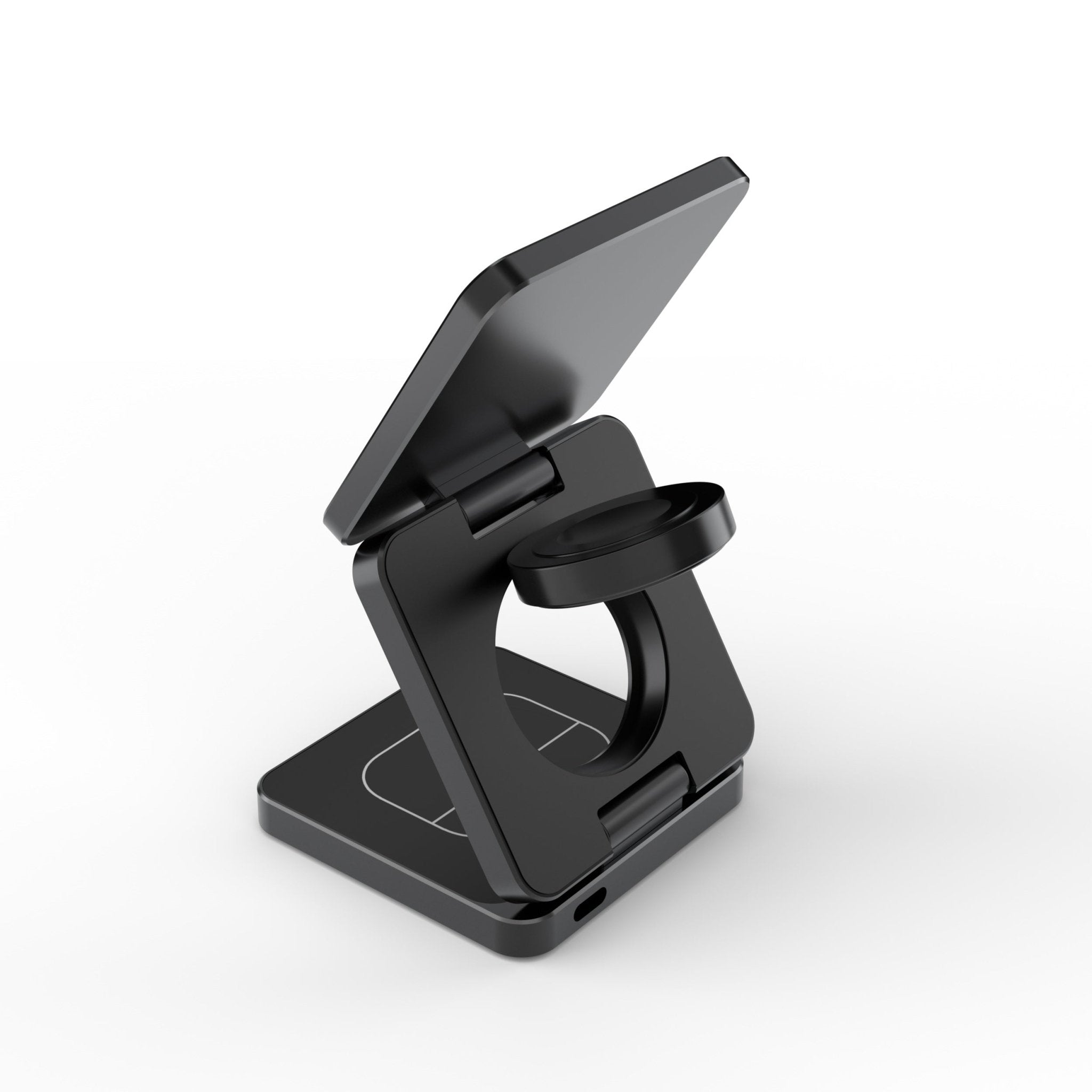 FlexCube Lightweight Qi2 3-in-1 travel wireless charger - Black - The Urban Geek