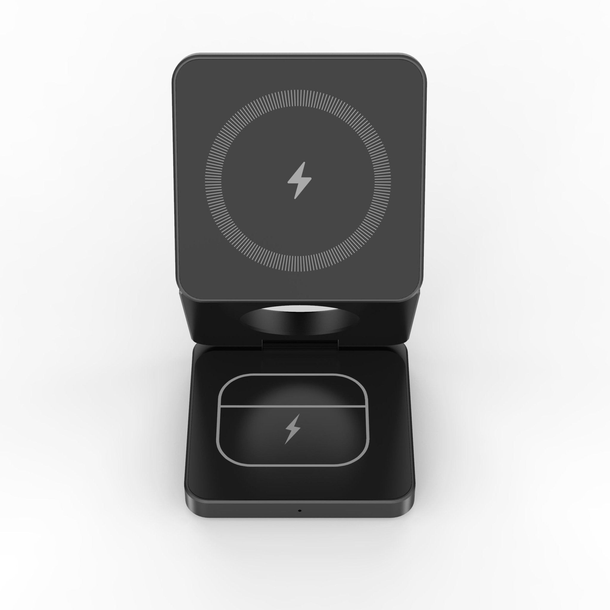FlexCube Lightweight Qi2 3-in-1 travel wireless charger - Black - The Urban Geek