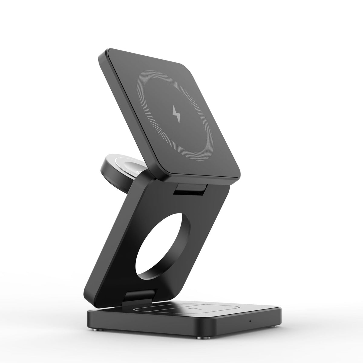 FlexCube Lightweight Qi2 3-in-1 travel wireless charger - Black - The Urban Geek