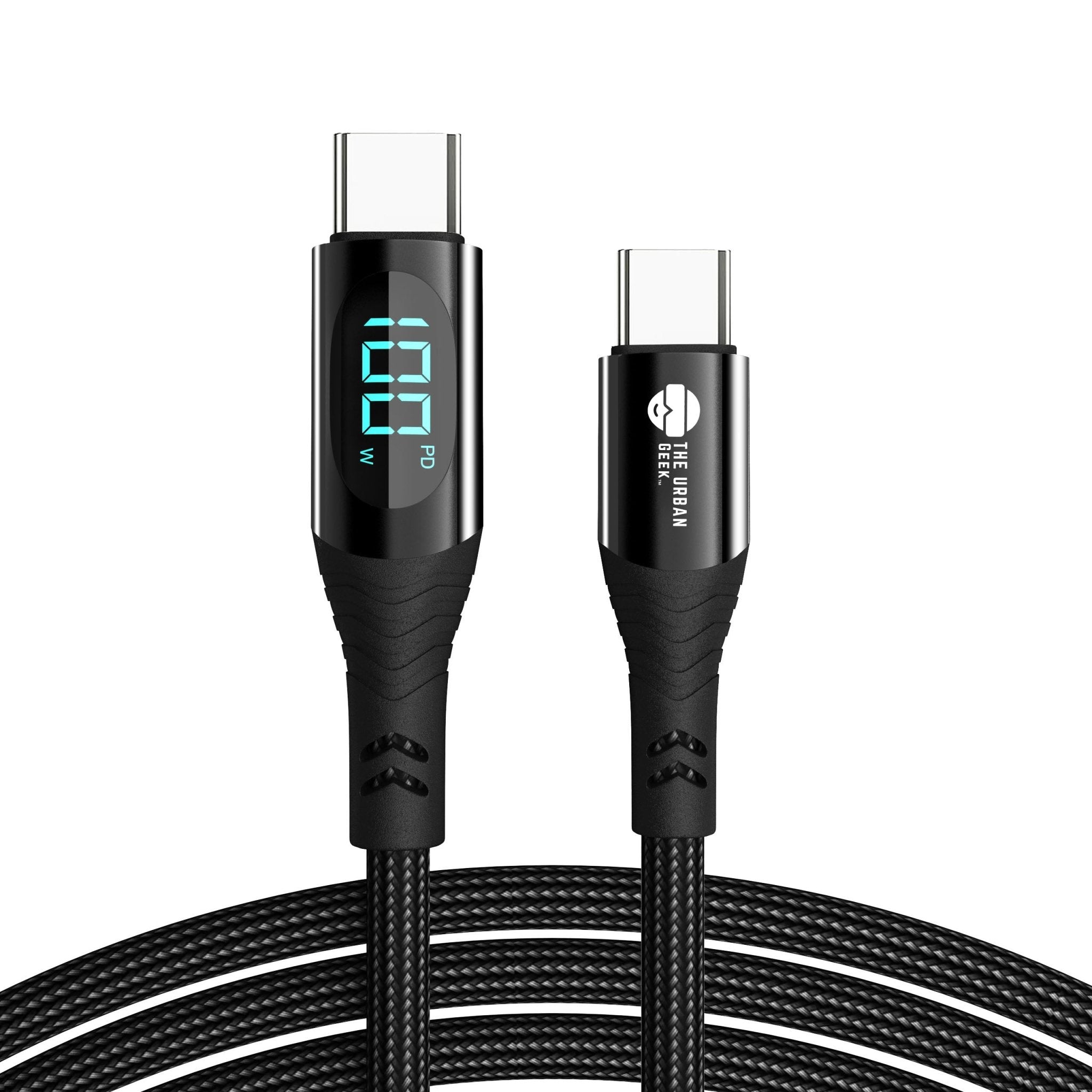 TheUrbanGeek USB-C Fast Charging & Data Cable with Power Display (100W) - TheUrbanGeek