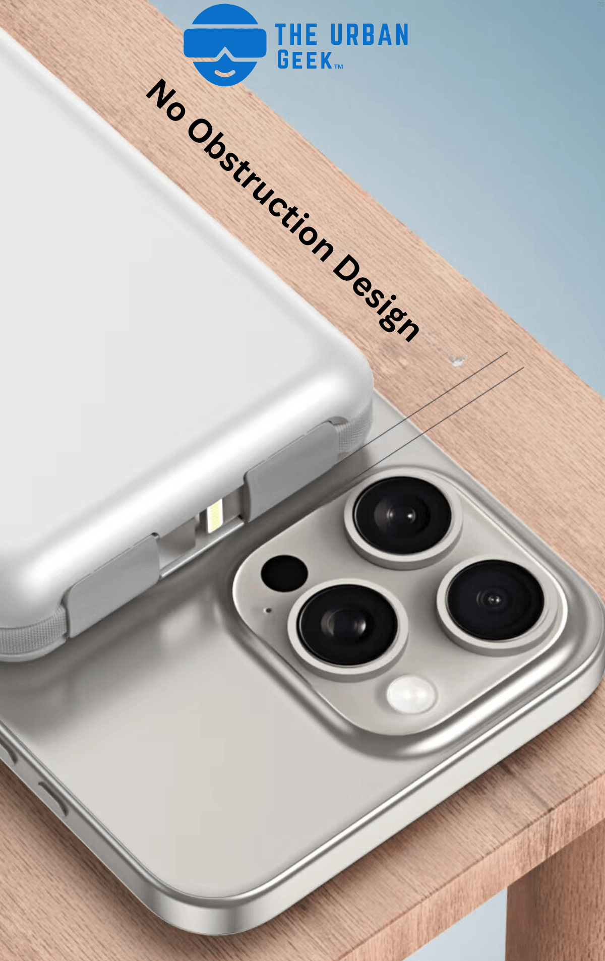 The Urban Geek Wireless 4 - in - 1 Power Bank with 10,000 MaH Capacity